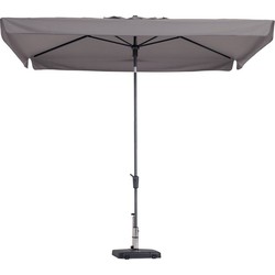 Stokparasol Delos luxe 200x300 cm Polyester taupe zonwering