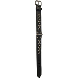 Zware halsband met beslag 35 mm/62 cm zwart