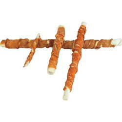 Natuurlijke snack zak a 6 gedraaide stick met kip 12 cm