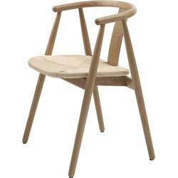 Eetkamerstoel Naturel Eikenhout - 52x59x76,6cm - Relate - Set van 2