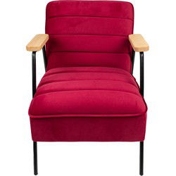 Clayre & Eef Fauteuil met Armleuning Rood IJzer