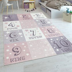 Kindervloerkleed - Aleris - Roze - 80x150 cm