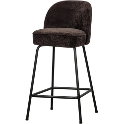 WOOOD Barstoel 65 cm 3D Vogue - Chenille - Donker Bruin -89x50x55
