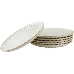OTIX Dinerborden - Bordenset - 6 Persoons - 27cm - Wit - Keramiek - SOLIS