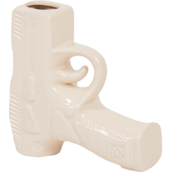 Vase - Gun - Ceramics - White - 12x5x12cm