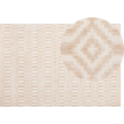 Beliani ADATEPE - Laagpolig-Beige-Viscose