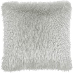 Heckett & Lane Fake Fur Sierkussen Perle - silver grey 48x48cm