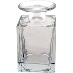 Clayre & Eef Vaas  6x6x11 cm Glas Vierkant Glazen Vaas