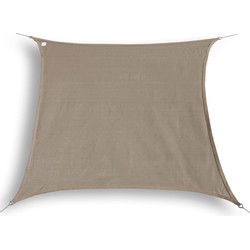 hanSe® Schaduwdoek Vierkant Waterdoorlatend 2x2 m Zonnedoek Taupe