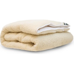 Terschellinger Wollen onderdeken |100% IWS Zuiver Scheer wollen topper |Puur Natuur topdek | 80x210 cm 1 persoons (Extra Lang)