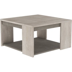 Salontafel Vierkant L80 cm - Eiken en betondecor - Antibes