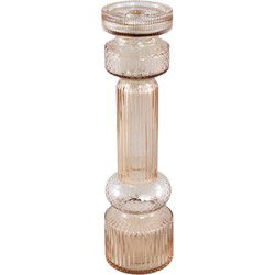 PTMD Kandelaar Fadri - 11x11x43 cm - Glas - Champagne