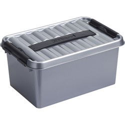 Sunware opbergbox - grijs - 6L - 30 x 20 x 14 cm - Opbergbox