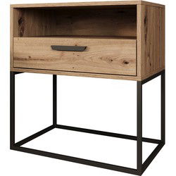 Meubella - Nachtkastje Sylvester 4 - Eiken - 60 cm