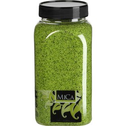 3 stuks - Zand groen fles 1 kilogram - Mica Decorations