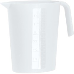 Juypal Schenkkan/waterkan - transparant - 1,75 liter - kunststof - L22 x H20 cm - Schenkkannen
