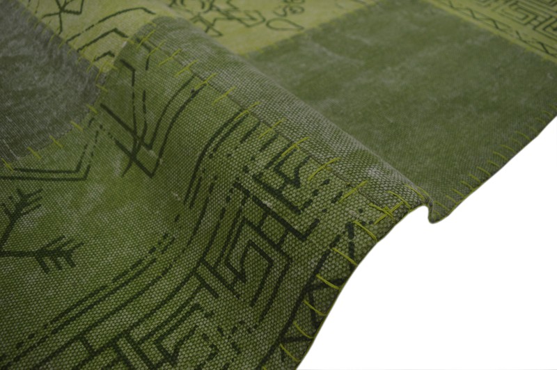Vloerkleed Lyrical 210 | Katoen | meerkleurig, groen | 120 x 170 cm - 