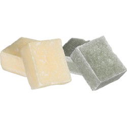 Ideas4seasons Amberblokjes/geurblokjes - jasmijn en cashmere - 6x stuks - huisparfum - Amberblokjes
