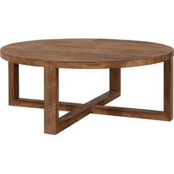DTP Home Coffee table Icon round,35xØ90 cm, 3,5 cm top, recycled teakwood