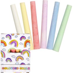 Decopatent® Uitdeelcadeaus 20 STUKS Kleine 12-Delige Regenboog Stoepkrijt in Doosje - Speelgoed Traktatie Uitdeelcadeautjes voor kinderen