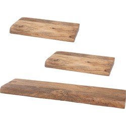 Wandplank Pure Mangohout - Set van 3 Klein