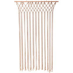 Katoenen deurgordijn macrame naturel 90 x 180 cm - Vliegengordijnen