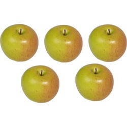 5x Kunst fruit appels 8 cm - Kunstbloemen