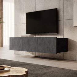 Meubella - TV-Meubel Calabas - Grijs - 150 cm