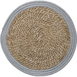 Ronde placemat zeegras grijs 39 cm - Placemats