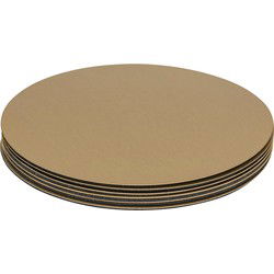Secret de Gourmet Onderzetters voor glazen - 6x - goud - D10 cm - Glazenonderzetters