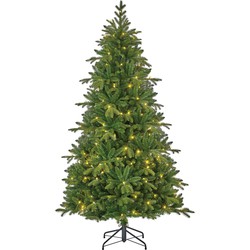 Black Box Trees Brampton Kunstkerstboom Slim met LED Verlichting - H215 x Ø125 cm - Groen