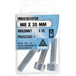 Inbusbout m8x30mm 3st