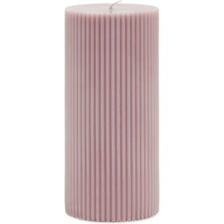 Rivièra Maison Pillar Candle Rib lila 7x15 set van 4