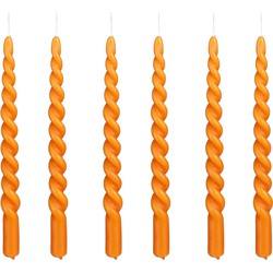 Mica Decorations Twist Dinerkaars - Set van 6 - H29 x Ø2,2 cm - Oranje