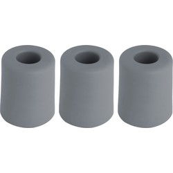 Deltafix Deurbuffer - 3x - deurstopper - grijs - rubber - 35 x 30 mm - Deurstoppers