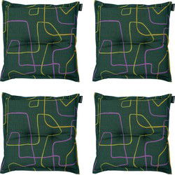 Madison -  Zitkussen Joah green - Ca. 50x50 cm - Set van 4