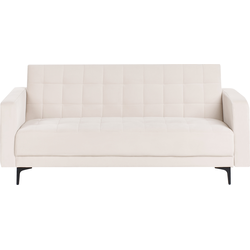Beliani ABERDEEN - Slaapbank-Beige-Fluweel