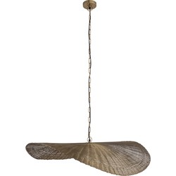 PTMD Shauney Gold iron wavy hanging lamp round L