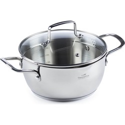 Rosmarino Pour & Cook Kookpan met glazen deksel - 20x10 cm