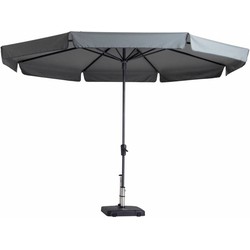 Stokparasol Syros dia. 350 cm light grey zonwering