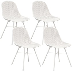 Set van 4 Kick tuinstoel Sol - Wit