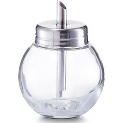 Zeller Suikerstrooier van glas/metaal - 240 ml - 12 cm - Suikerstrooiers