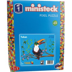 Ministeck Ministeck Pixel Puzzel Toekan XL - 1000-delig