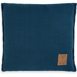 Knit Factory Jesse Sierkussen - Petrol - 50x50 cm - Inclusief kussenvulling