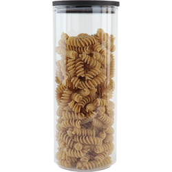 OTIX Voorraadpot - Glas met Deksel - 1050ml - Zwart - Hout - SERENITY
