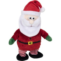 Kerstman knuffel pop-figuur - 30 cm - met beweging en muziek - Kerstman pop