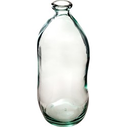 Atmosphera bloemenvaas Organische fles vorm - helder transparant - glas - H36 x D15 cm - Vazen
