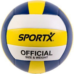 SportX Official Volleybal 22 cm Wit/Geel/Blauw