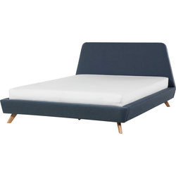 VIENNE  - Tweepersoonsbed - Donkerblauw - 160 x 200 cm - Polyester