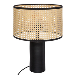 LOFT030 Trend lamp zwart met webbing lampenkap hoogte 46,5cm